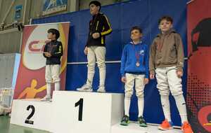 Podium Départemental du 11/04/2026
Fleuret M11
3eme : Axel Boyer et Raphaël Samain